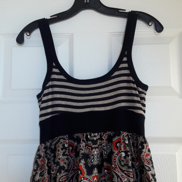 Bailey 44 Navy & Red Stripe Scarf Tank Dress SZ S - Picture 2 of 3